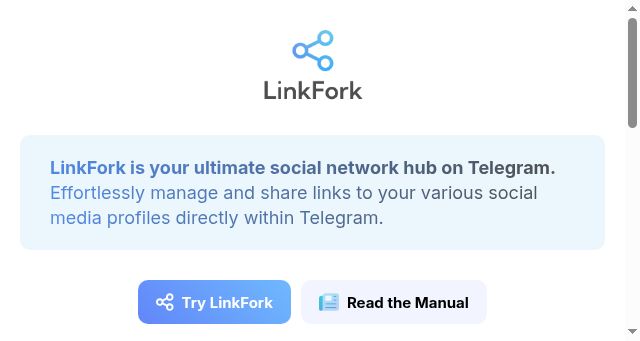 Screenshot of linkfork.io