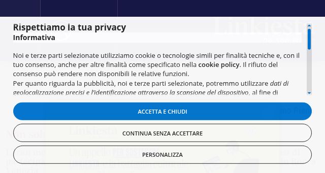 Screenshot of linkiesta.it