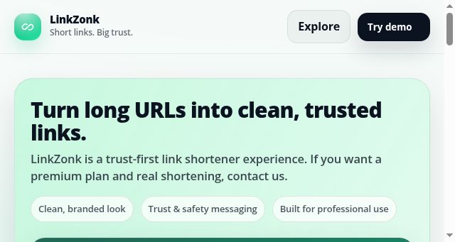 Screenshot of linkzonk.com