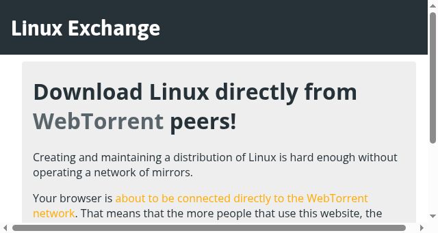 Screenshot of linux.exchange