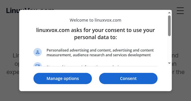 Screenshot of linuxvox.com