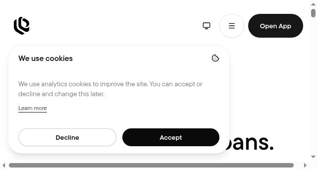 Screenshot of liquidium.fi