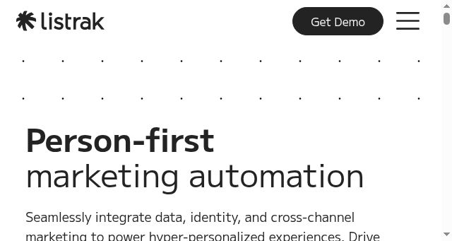 Screenshot of listrak.com