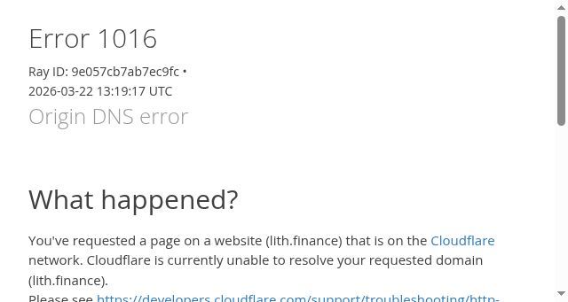 Screenshot of lith.finance