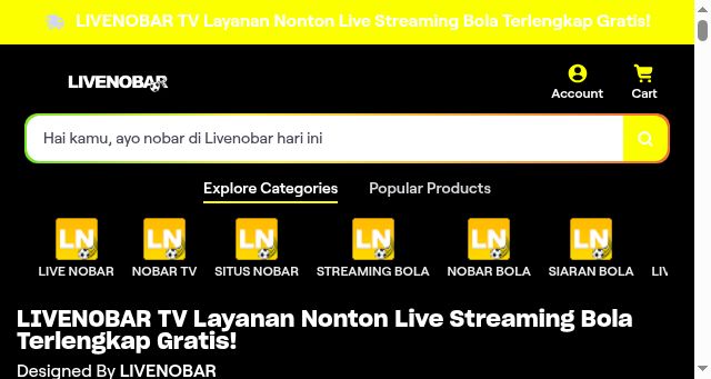 Screenshot of livenobar.tv