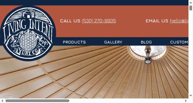 Screenshot of livingintentyurts.com