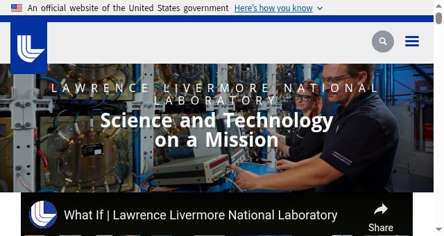 Screenshot of llnl.gov