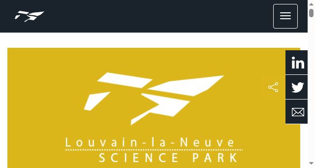Screenshot of llnsciencepark.be