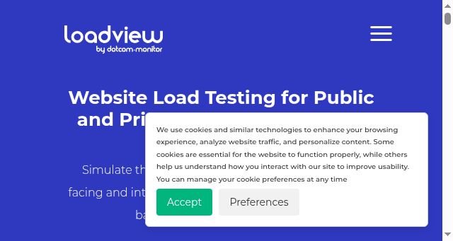 Screenshot of loadview-testing.com