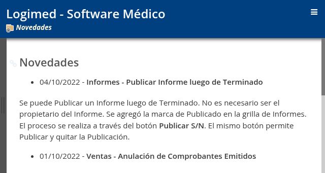 Screenshot of logimed.com.ar