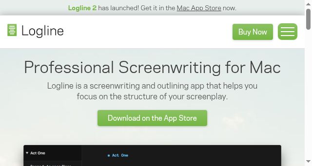 Screenshot of loglineapp.com