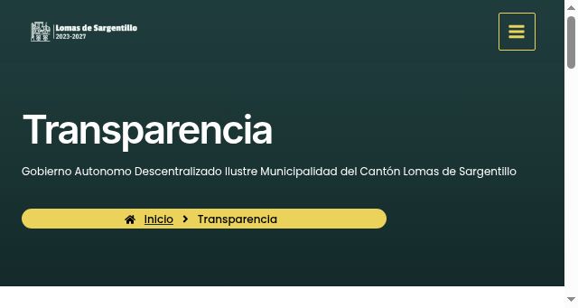 Screenshot of lomasdesargentillo.gob.ec