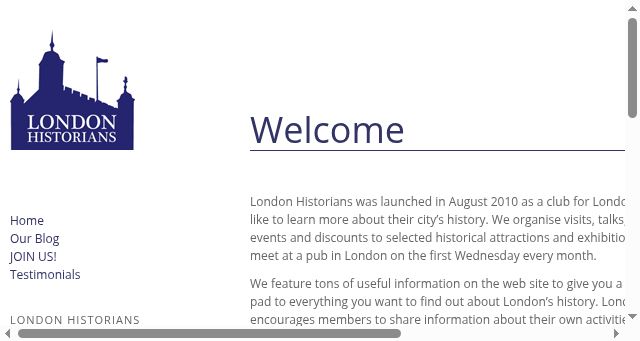 Screenshot of londonhistorians.org