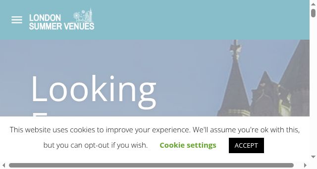Screenshot of londonsummervenues.com