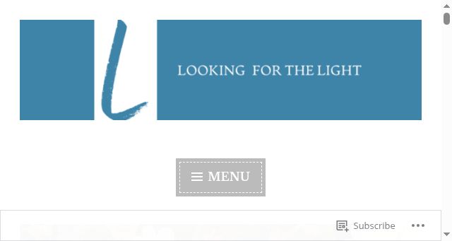Screenshot of lookingforthelight.blog