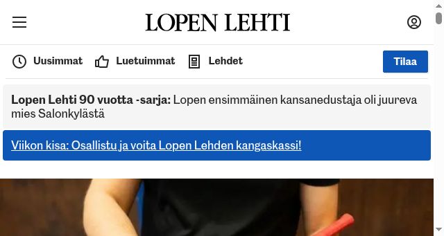 Screenshot of lopenlehti.fi