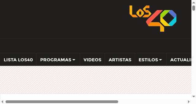 Screenshot of los40.co.cr