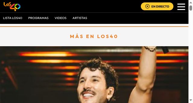 Screenshot of los40.com.pa