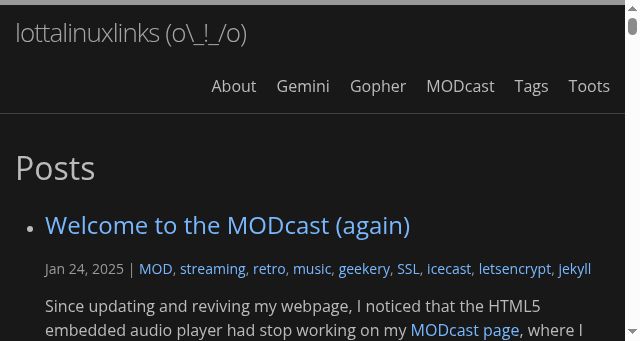 Screenshot of lottalinuxlinks.com