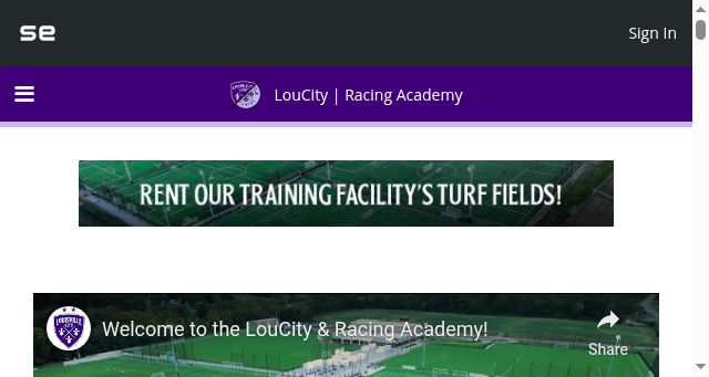 Screenshot of loucityracingacademy.com