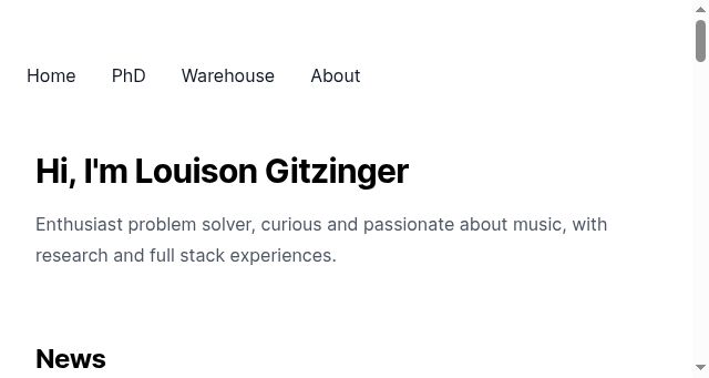 Screenshot of louisongitzinger.com