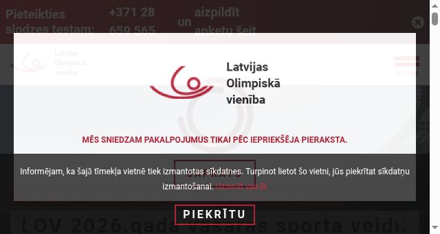 Screenshot of lov.lv