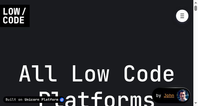 Screenshot of lowcodeplatforms.org