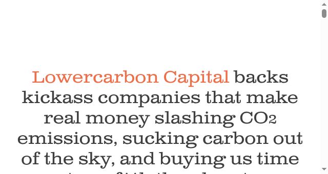Screenshot of lowercarbon.com