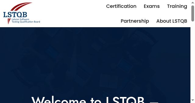 Screenshot of lstqb.lv