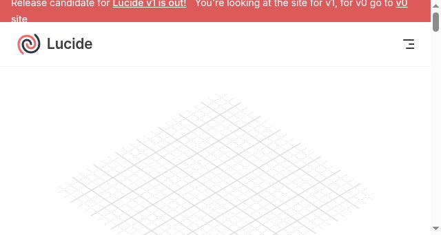 Screenshot of lucide.dev