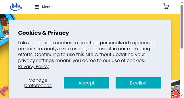 Screenshot of lulujr.com