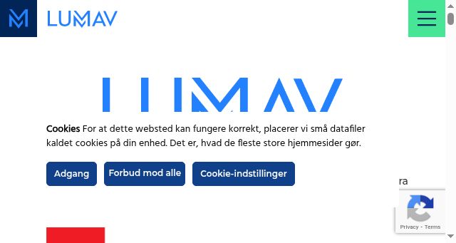 Screenshot of lumav.dk