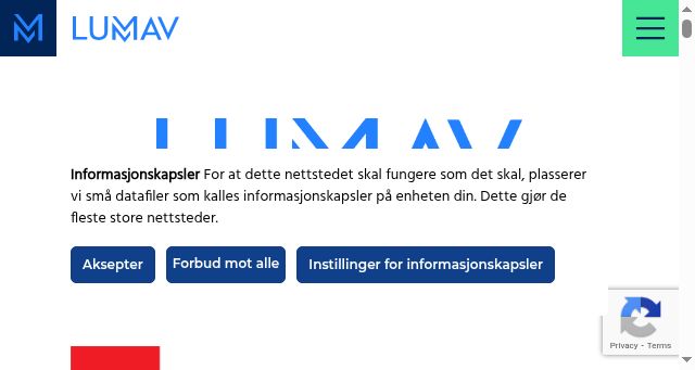 Screenshot of lumav.no