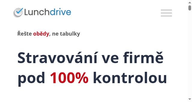 Screenshot of lunchdrive.cz