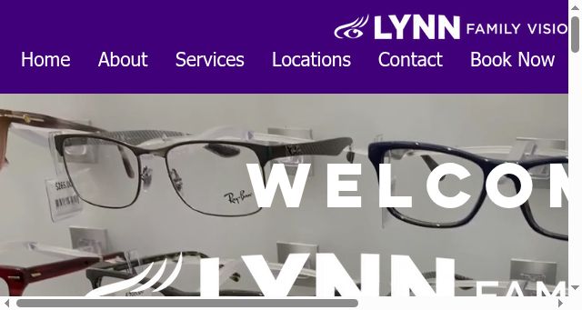 Screenshot of lynnfamilyvision.com