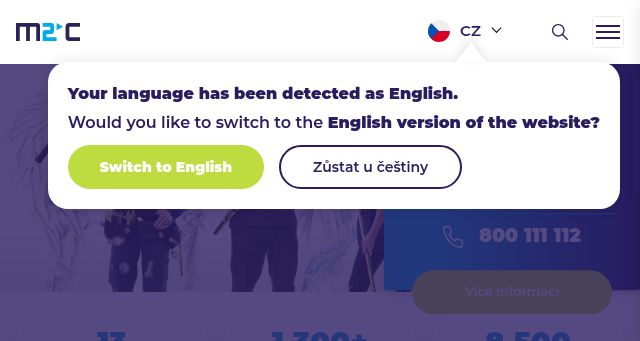 Screenshot of m2c.eu