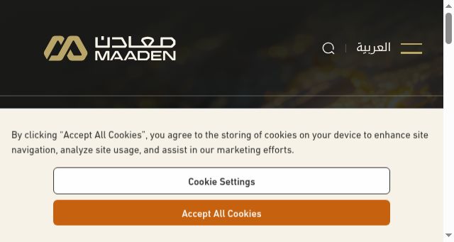 Screenshot of maaden.com