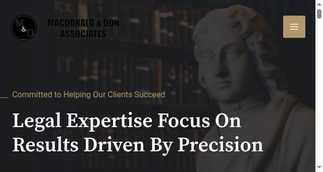 Screenshot of macdonaldanddon.com