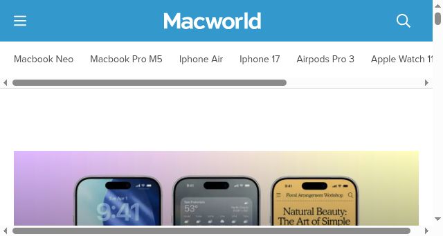Screenshot of macworld.se