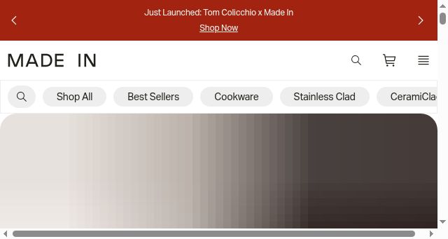 Screenshot of madeincookware.com