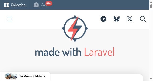 Screenshot of madewithlaravel.com