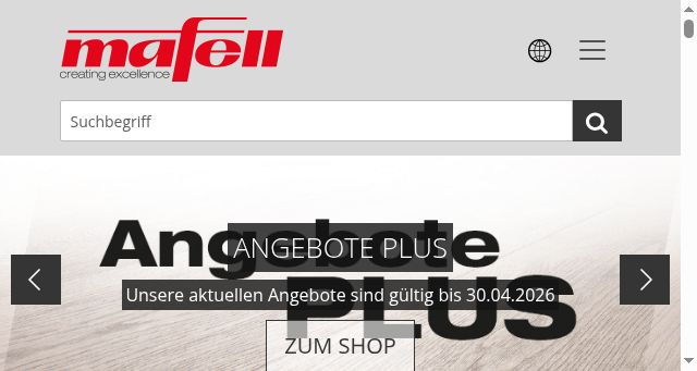 Screenshot of mafell.de