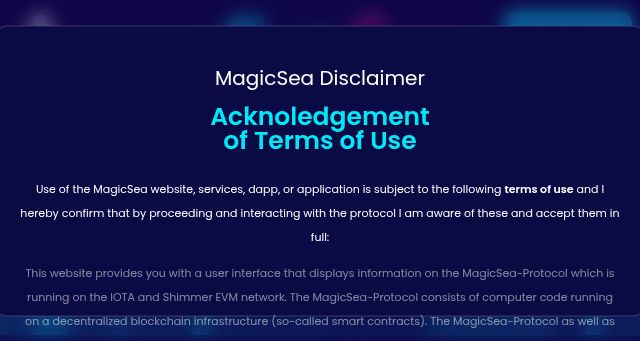 Screenshot of magicsea.finance