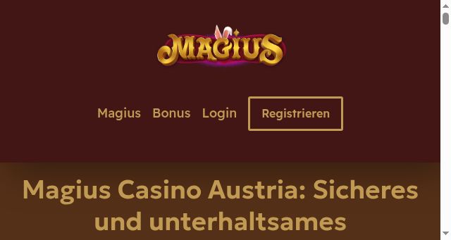 Screenshot of magius-oesterreich.com