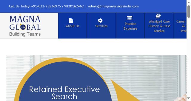 Screenshot of magnaglobalhr.com