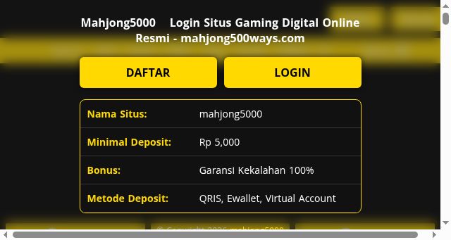 Screenshot of mahjong5000ways.com