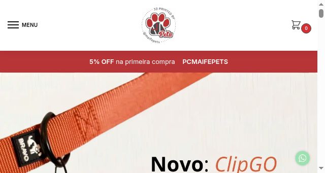 Screenshot of maifepets.com.br