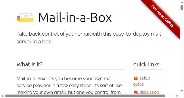 Screenshot of mailinabox.email