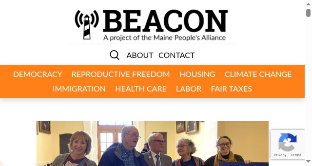Screenshot of mainebeacon.com