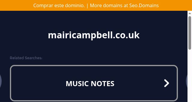Screenshot of mairicampbell.co.uk
